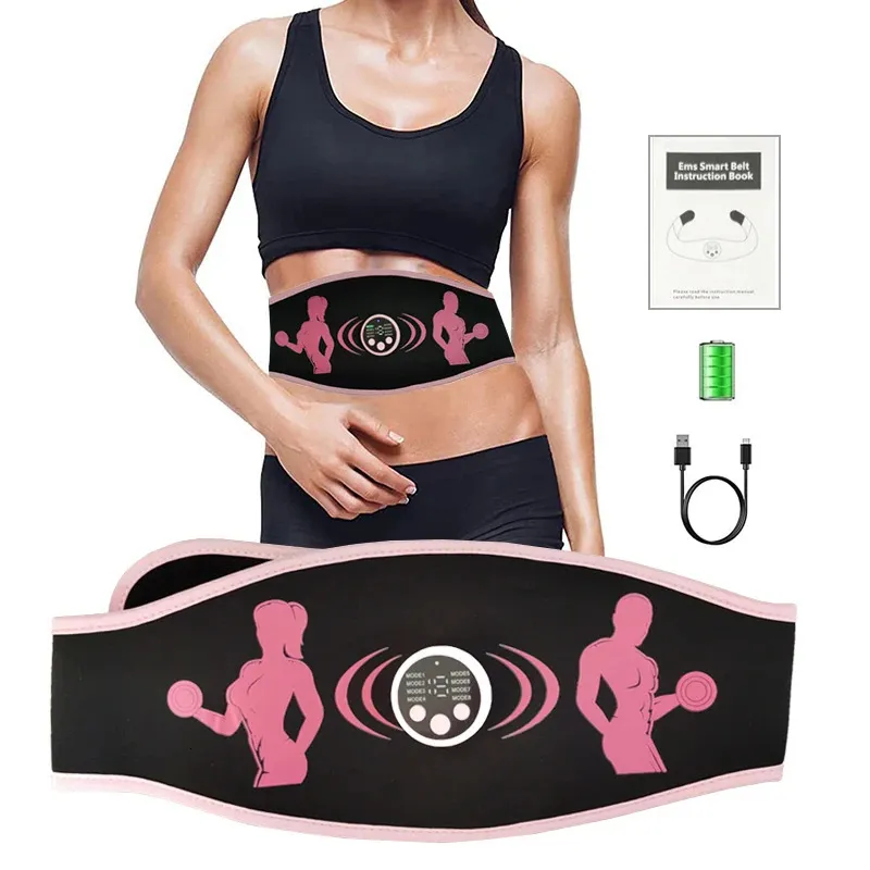 Core Abdominal Trainers Abdominal Trainer Vibration Slimming Belt EMS Muscle Stimulator Toning Belts Abdomen Arm Leg Waist Workout Home Fitness Equiment 231031