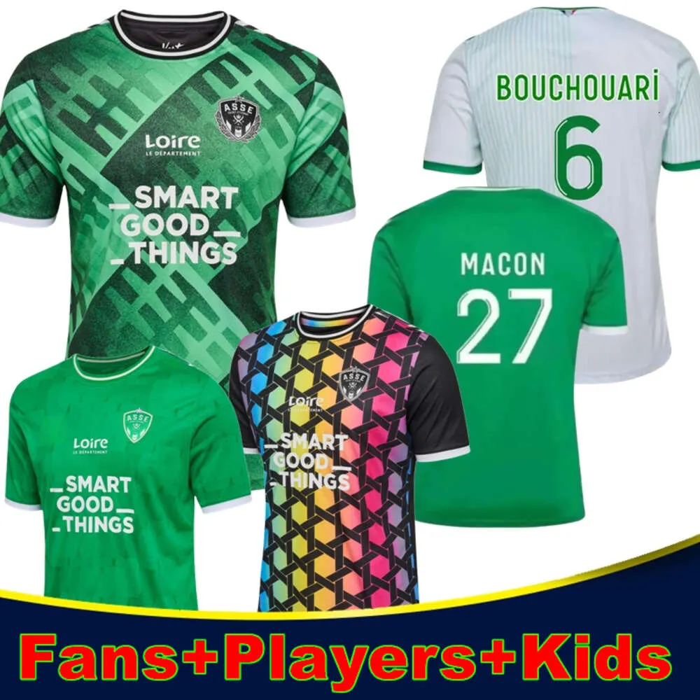 Jak Saints Etienne Soccer Jerseys Youssouf 2023/24 St Etienne Maillot de Foot Khazri Boudebouz Aholou Asse Football Shirt Set Men Kids Kit