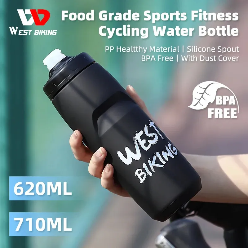 Water Bottles Cages WEST BIKING 750ml Bicycle Bottle Food Grade Leakproof Sports Fitness Running Cycling Camping Hiking Kettle Bike 231030