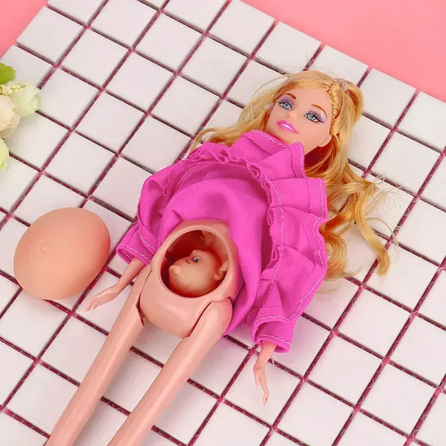 Bebê brinquedo gravidez boneca conjunto de boneca grávida terno boneca ter  um bebê em sua barriga para boneca Barbie criança brinquedo educacional