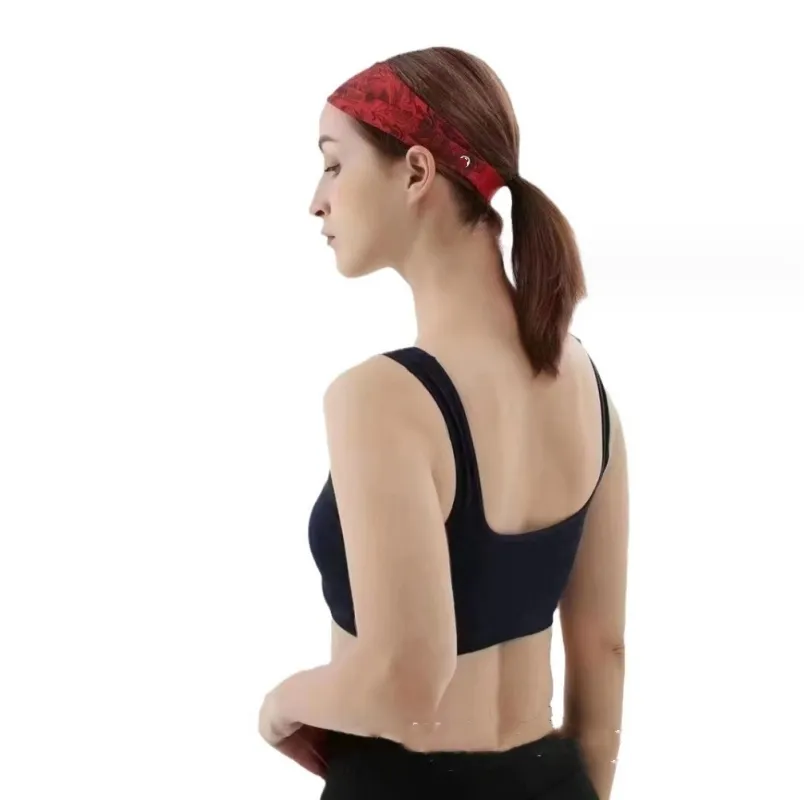 Nicho marca design limão feminino bandana esportes yoga bandana de cabelo feminino correndo fitness conjunta anti-transpirante banda