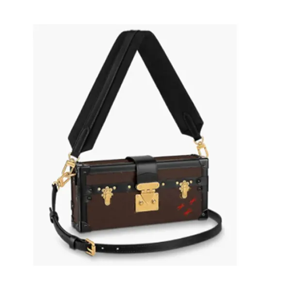 Evening Clutch Purses Brown Flower Petite Malle East West Soft