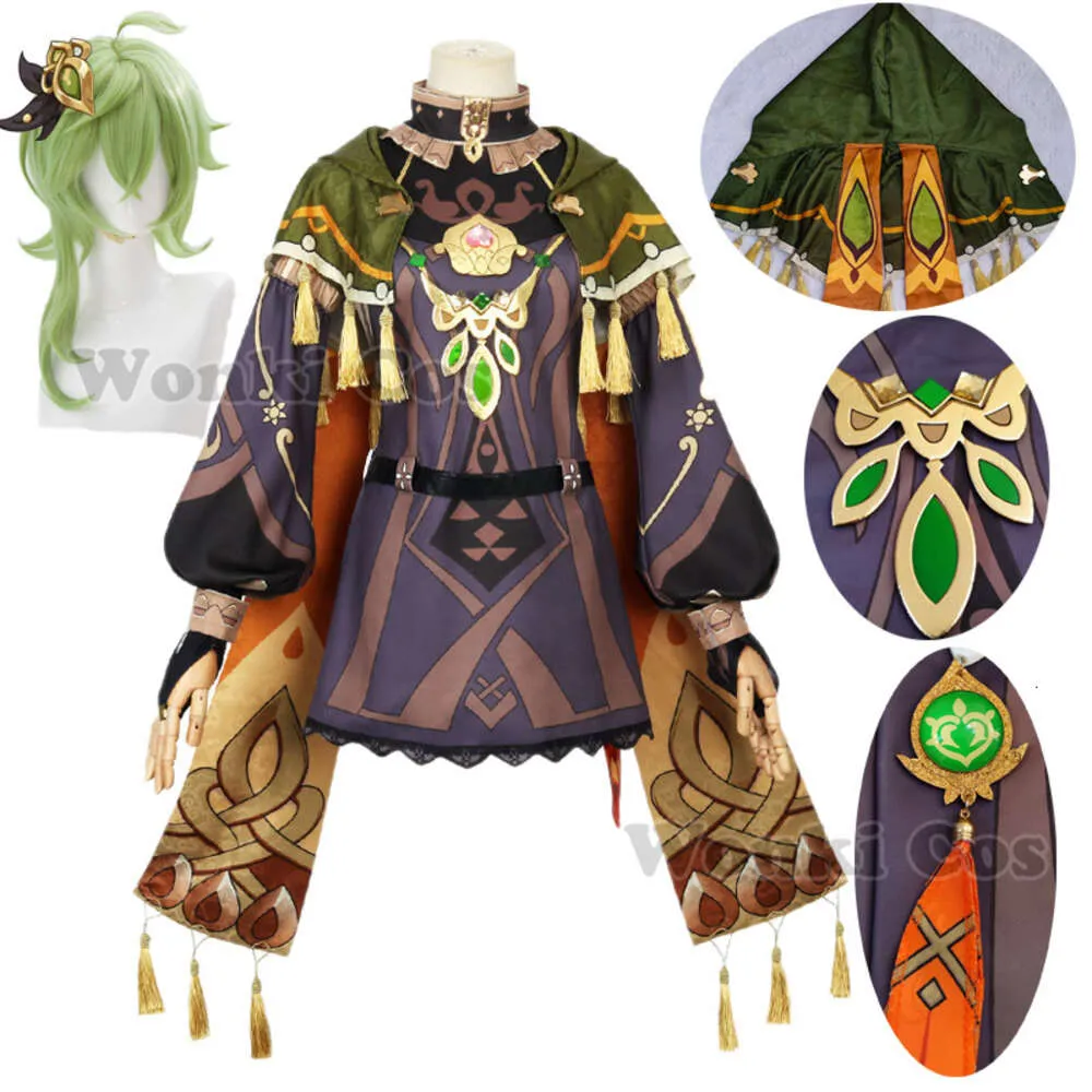 Collei Costume Cosplay Sumeru Genshin Impact Parrucca Set completo Abiti di Carnevale