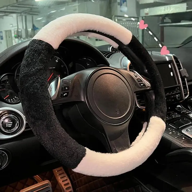 Super Soft Non Slip Wool Steering Wheel Cover No Shedding Plush