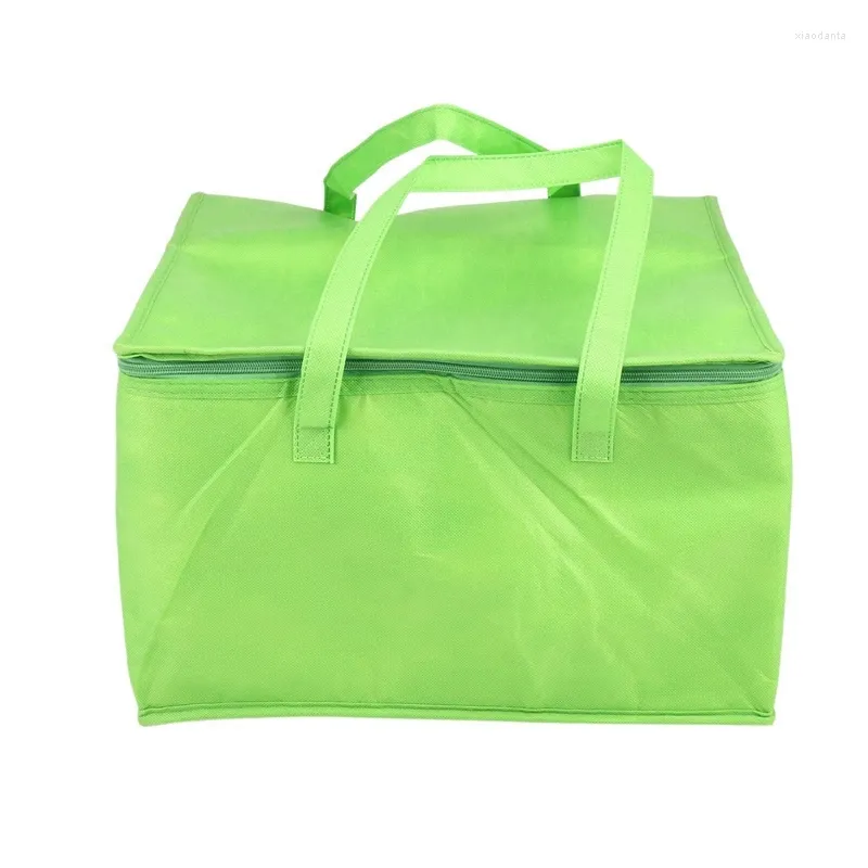 Vaisselle 4X pliable grand sac isotherme Portable gâteau isolé feuille d'aluminium boîte thermique étanche sac de glace vert