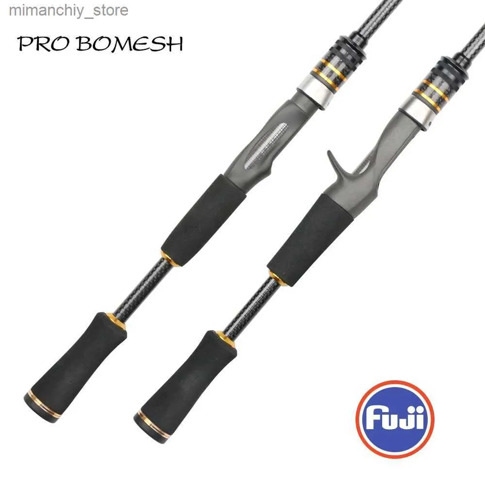 Båtfiskespängar Pro Bomesh Fuji TVS ECS Reel Seat Eva Spin Cast Handle Kit 4Axis Woven Locking Nut Diy Fishing Rod Building Component Accessory Q231031