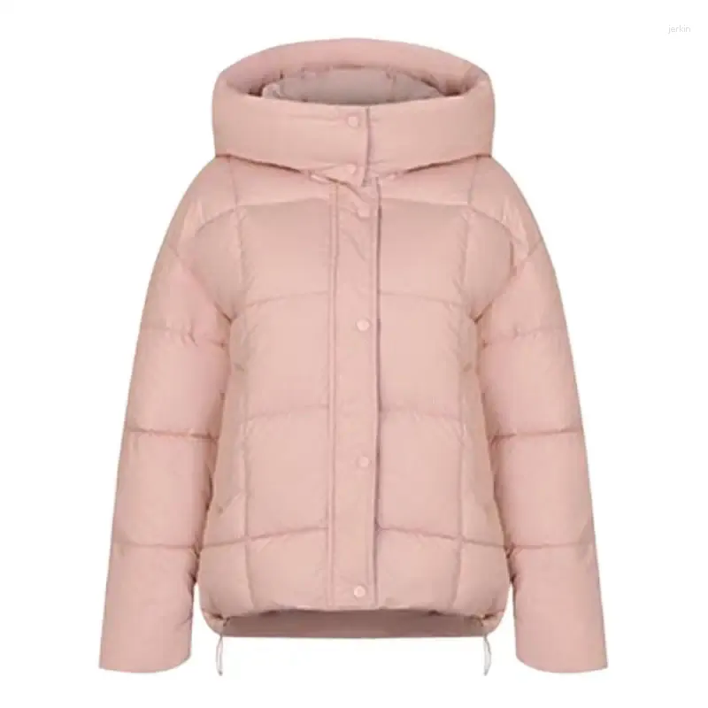 Women's Trench Coats 2023 Korean Winter Women Sweet Pink Green Down Coat Female Fashion Casual Big Hooded Parkas Plus Size Puffer Jacket