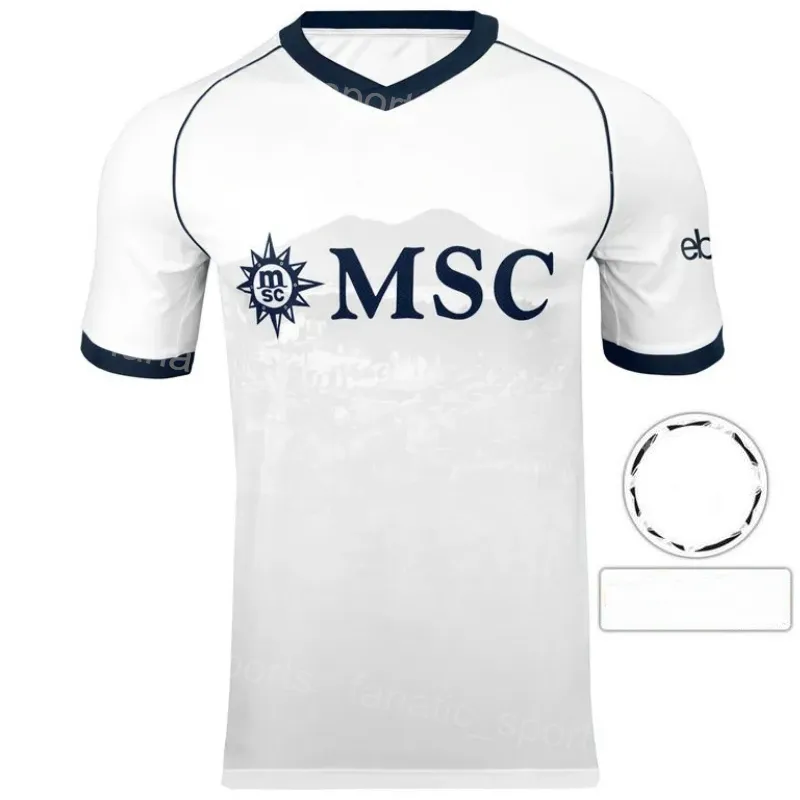 SSC Napoli Soccer Jersey for Men Polyester Short Sleeve Football