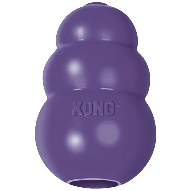 Jouets à mâcher pour chien KONG Jouet pour chien senior Doux en caoutchouc naturel Amusant à mâcher et à rapporter Violet 231031