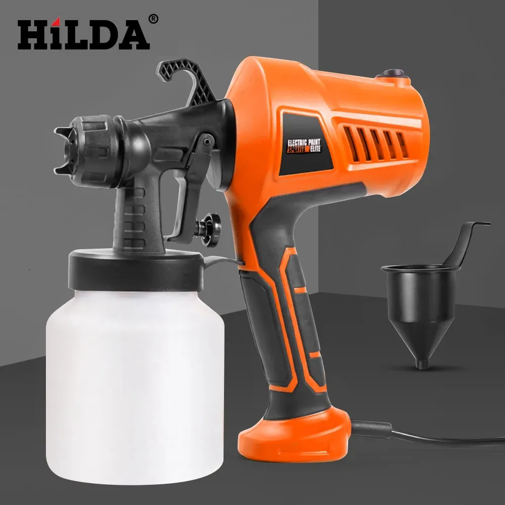 Spray Guns 500W Household Paint Sprayer With Paint Pot High Power Spray Gun Tool Flow Control for Furniture/Walls/Fences/Cars 231031