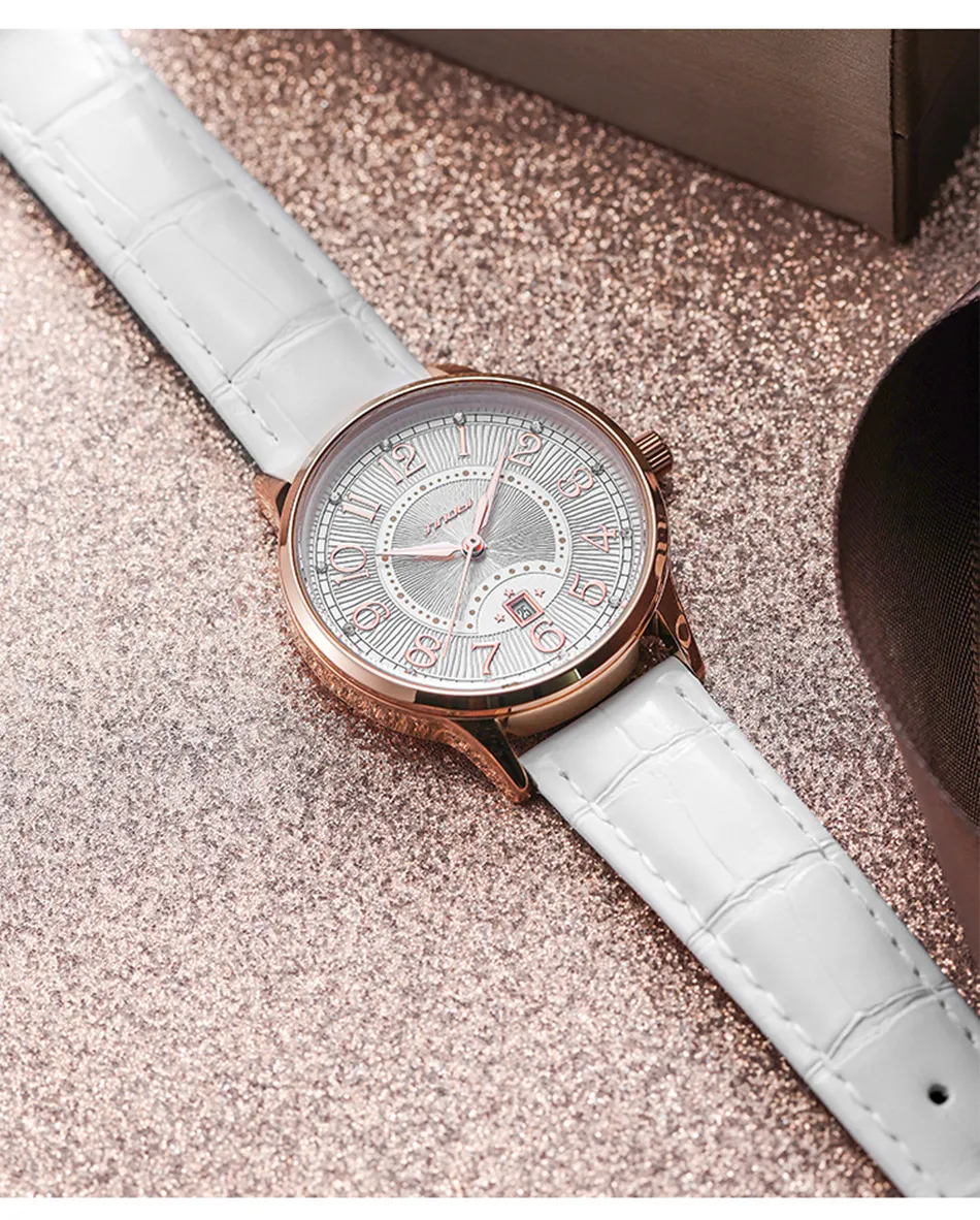 여성 시계 비즈니스 라이트 럭셔리 시계 방수 스트랩 캘린더 시계 시계 Montre de Luxe Gifts A21