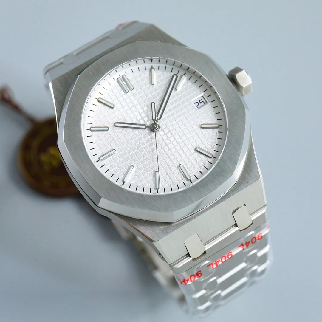 Lüks Erkek Tasarımcı Saat Otomatik Hareket Saatleri Boyut 42mm Klasik Stil 904L Paslanmaz Çelik Kayış Su Geçirmez Safir Orololoji Saatleri Yüksek Kaliteli Saatler