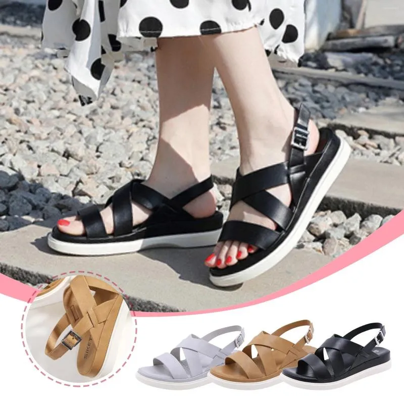 Sandals Custom For Women With Arch Support Cushion Summer Casual Rhinestone Wedge Sandal Shoes Leather Heeled