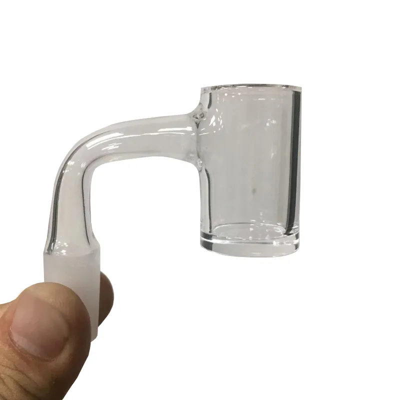 Clous de banger à quartz à fond transparent entièrement soudés avec joints givrés mâles de 10 mm 14 mm 18 mm pour bangs à eau en verre