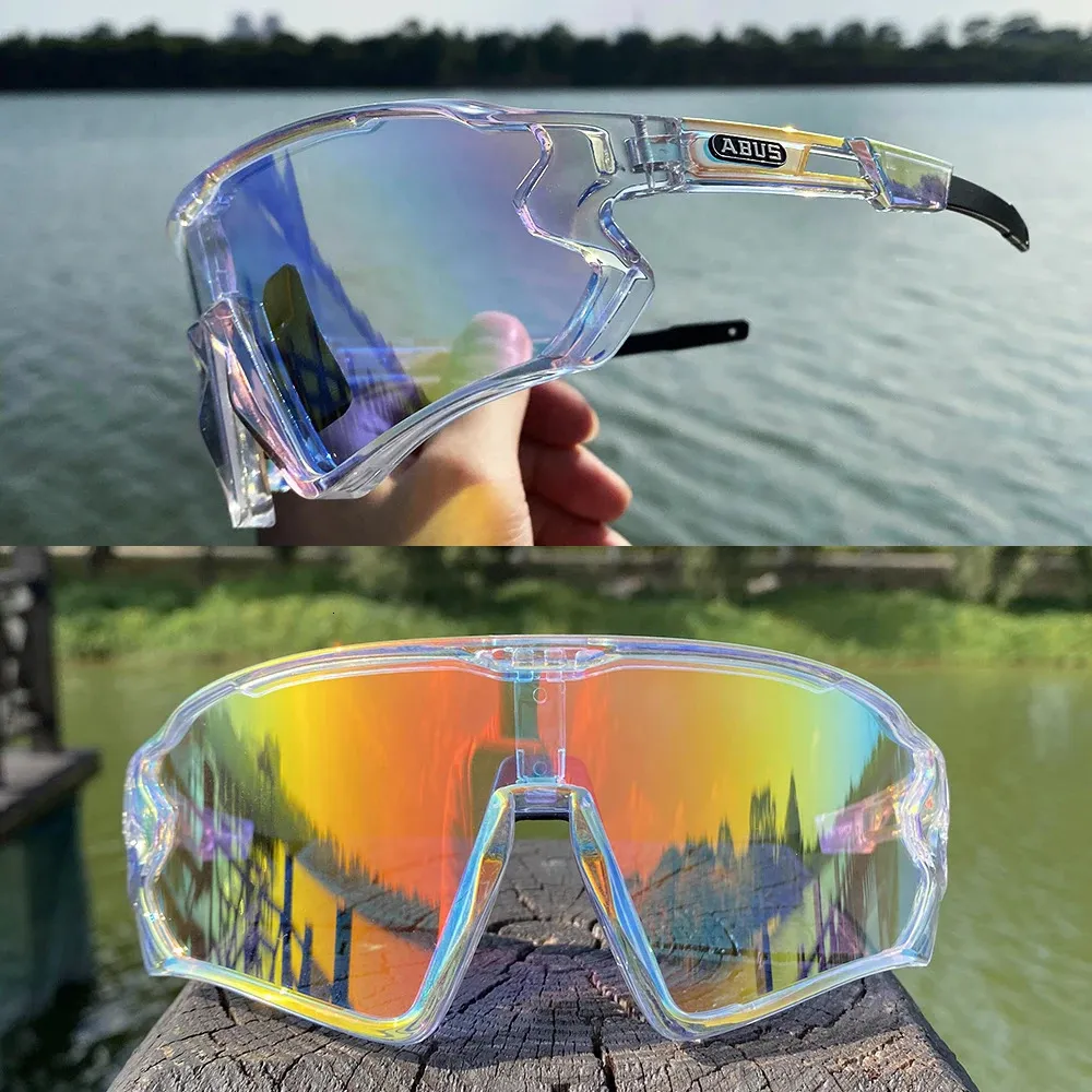 UV400 5 Lens Bike Glasses For Men And Women Anti Lightweight