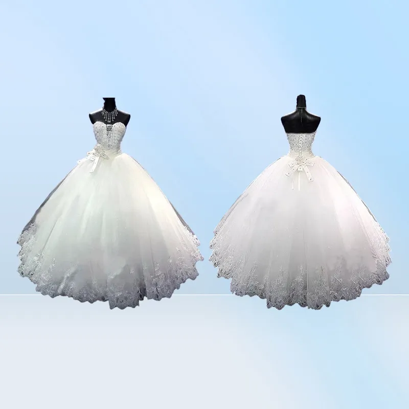 Bling Embroidery Wedding Ball Gowns   Sweetheart... 