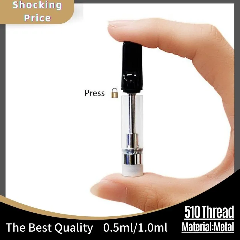 510 Thread Empty Vape Carts D8 D9 D10 Hhc Thick Oil Distillate Ceramic Coil Cartridge 0.5ml 0.8ml 1ml 2ml