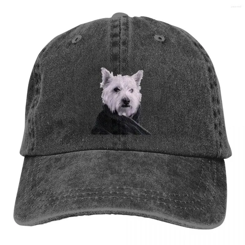 Top Caps West Highland Köpek Çok Molor Şapka Zirve Kadınların Kapağı Güzellik Kişiselleştirilmiş Vizör Koruma Şapkaları