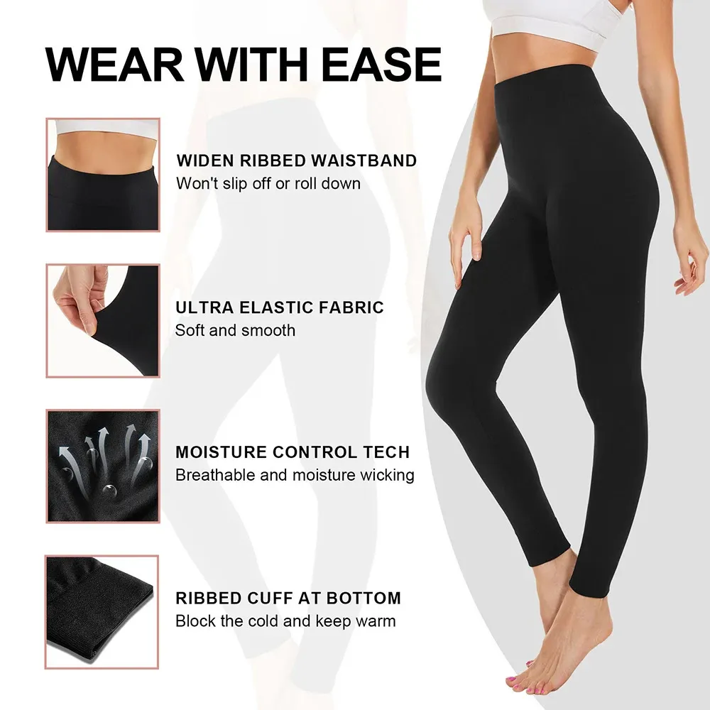 Winter Womens High Waist Thermal Thermal Leggings Women With Tummy Control  Black Slim Fit Body Shaper For Fitness And Skiing Style 231031 From Niao03,  $11.14