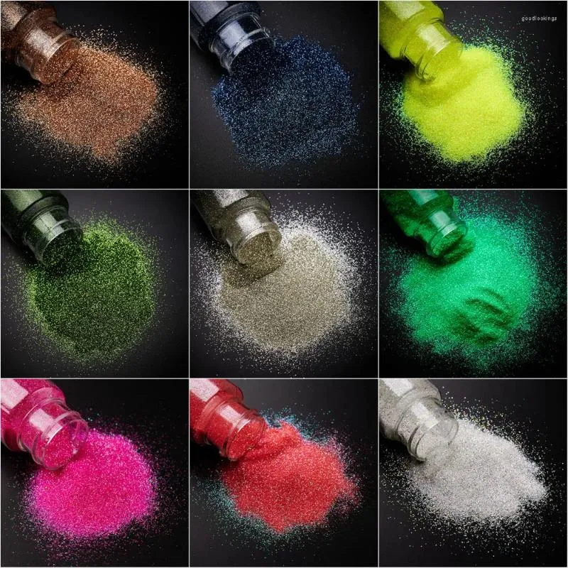 Nail Glitter 18 Color Flash Aurora Powder Chrome Holographic Pigments Dust Bulk Pearlescent Tips For DIY Charms 1pc