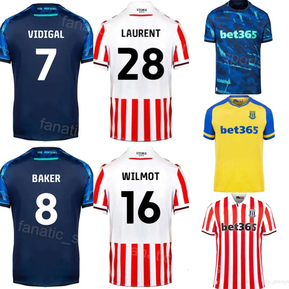 Heren 17 HOEVER voetbalshirts Stoke City 27 LERIS 20 HAKSABANOVIC 35 LOWE 28 LAURENT 6 BURGER 22 JUN-HO 7 VIDIGAL 12 JOHNSON 16 WILMOT voetbalshirttenues Team Club 23/24