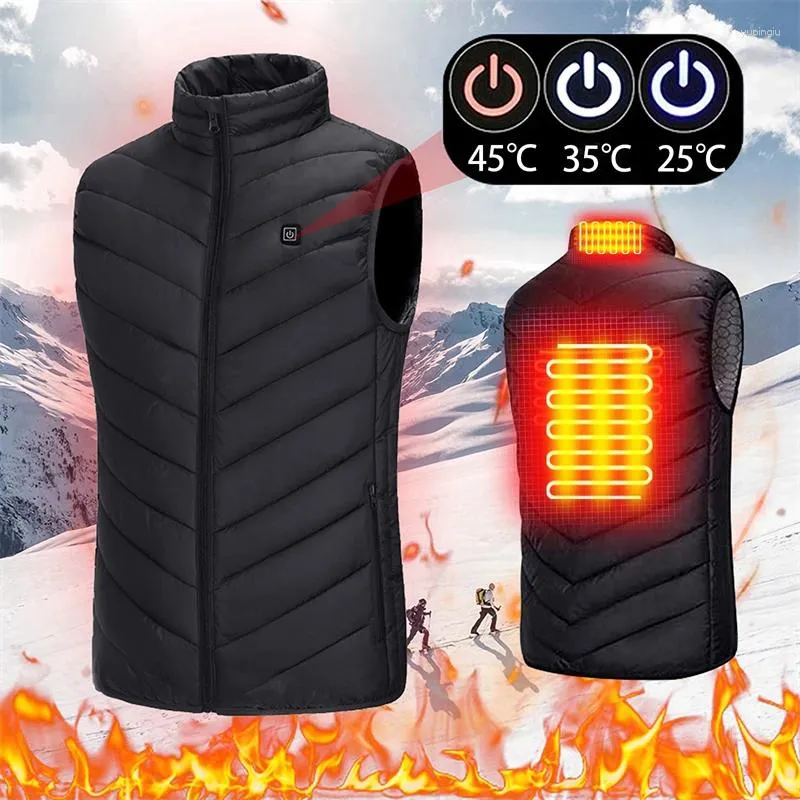 Herenvesten Verwarmd vest Herenjas Winter Dames Elektrische USB-verwarmer Tactische man thermische bodywarmerjas