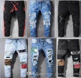 Mens Jeans Distressed zipper Hole Men Jeans High Quality Casual Jeans Men Skinny Biker Pants Blue Big Size 28404491784