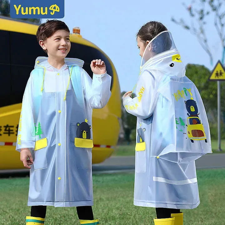 Waterproof Raincoat For Boys And Girls Fashionable Kindergarten Little