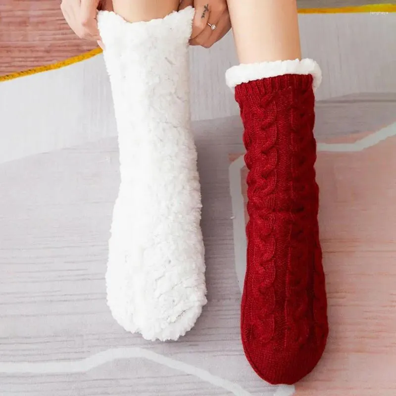 Thermal Non Slip Socks Mens Winter Warm Short Cotton Thickened