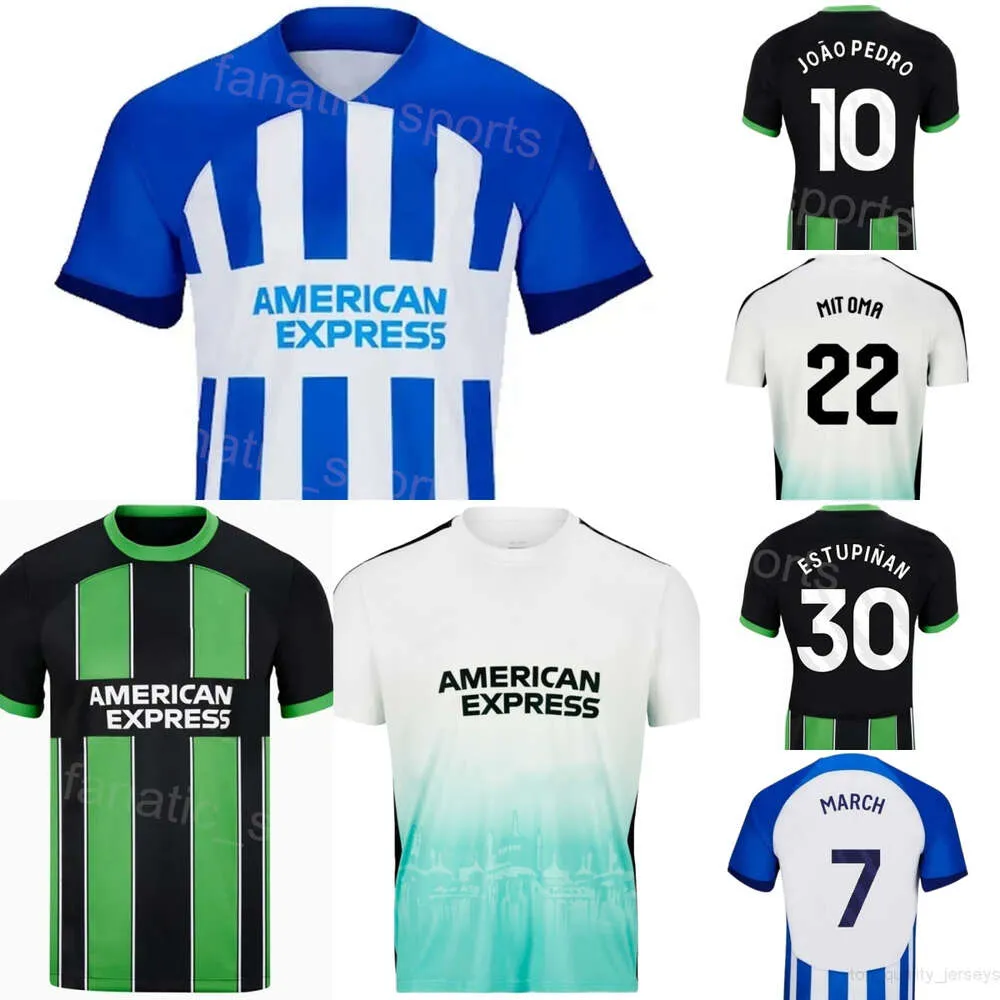 FC Futebol 28 Evan Ferguson Jerseys 23 24 Clube 1 Bart Verbruggen 34 Joel Veltman 11 Billy Gilmour 7 Solly 22 de Março Kaoru Mitoma Camisa de Futebol Kits Uniforme BuLaiDun