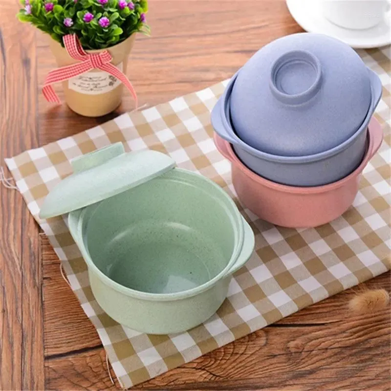 Bowls Utensils For Kitchen Tableware Instant Noodles Table Bowl Noodle With Lid Home Ramen Plastic