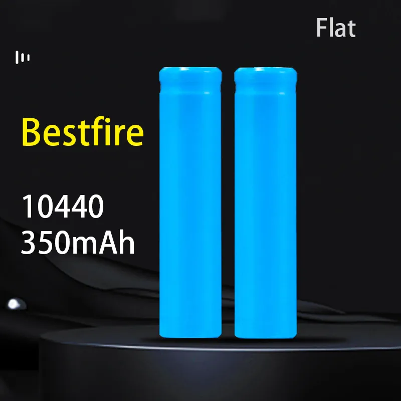 Original BestFire 10440 350mAh 3.7V Pointed/Flat Head uppladdningsbar litiumbatteri Tillverkare Direktförsäljning Intelligent Stable Safe Battery