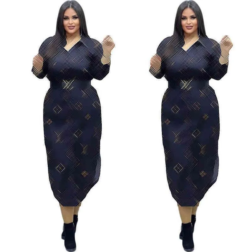 Q6008 Designer Femmes Vêtements Robe De Mode Lettre Imprimer Casual Lâche À Manches Longues Robe De Luxe De Mode Brand311S