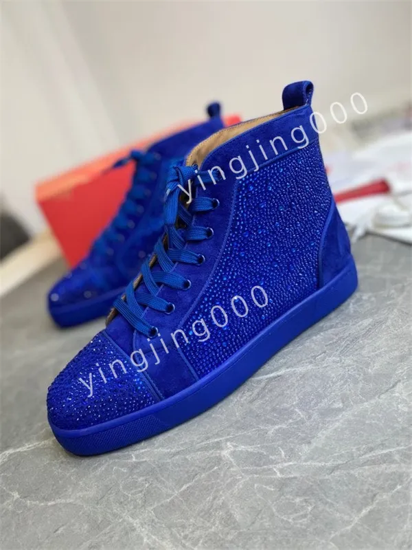 Blue red shop bottom sneakers