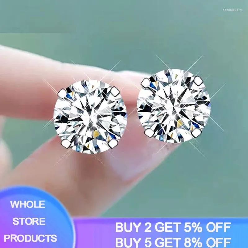 Stud Earrings Arrival 0.5 Carat Moissanite Gemstone For Women Solid 925 Sterling Silver D Color Solitaire Fine Jewelry