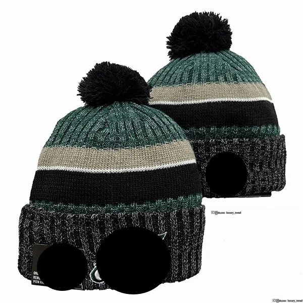 Philadelphia''eagles''bobble Hats Gorras de béisbol 2023-24 Diseñador de moda Sombrero de cubo Gorro de punto grueso con pompón de imitación '' Sombrero de Navidad