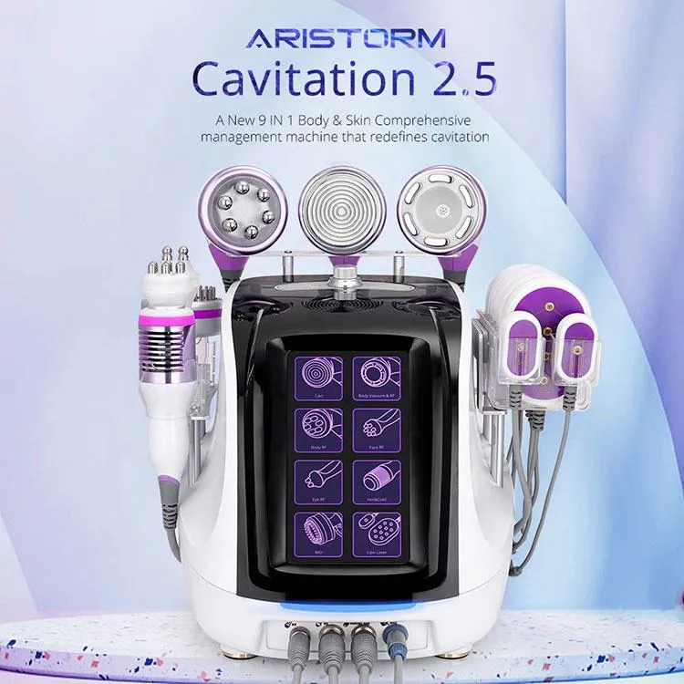 The Latest 6-in-1 RF 40k Cavitation Vacuum Lipolaser Machine 8 Slimming System RF Lipolysis Cavitation Machine Beauty Salon Spa Use