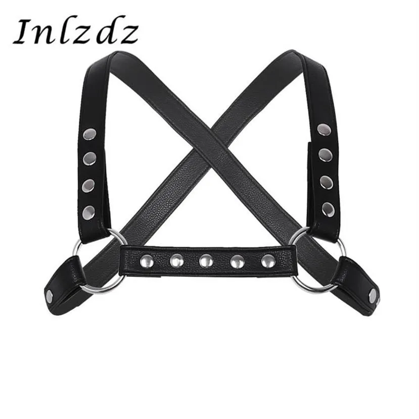 Flexible Faux Leather Mens Crotchless Bra With Adjustable Harness, X Shaped Back,  Body, Chest, And Half Belt, Metal O Rings Perfect For Cosplay And Club  Costumes 247Y From Xdcdy, $20.14