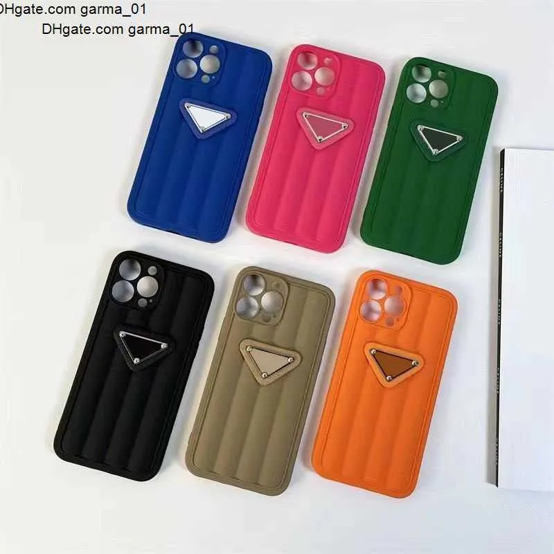 Caso Telefone Designer Casos Luxo Clássico Rosa Azul Estilo Moda Colunar Padrão Phonecase Capa para IPhone 14 Pro Max 13 12 11 XS 8P 7 111