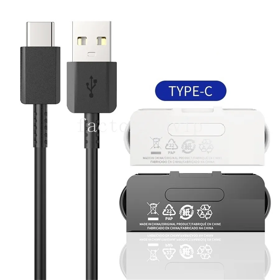 Cavo di ricarica veloce da 1M 3ft Tipo C a USB A Cavo caricabatterie per Samsung S10 S8 S20 S22 Xiaomi Huawei bianco nero