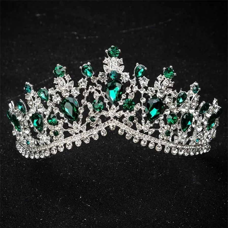 KMVEXO Design europeo Cristallo Grande Principessa Regina Corone Matrimonio Accessori per capelli da sposa Gioielli Sposa Diademi Fasce 2292h