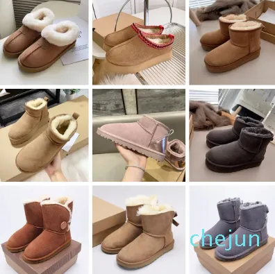 snow boot boots bailey dune chestnut winter buckle fur snow Half Knee Short lady tasman shoes