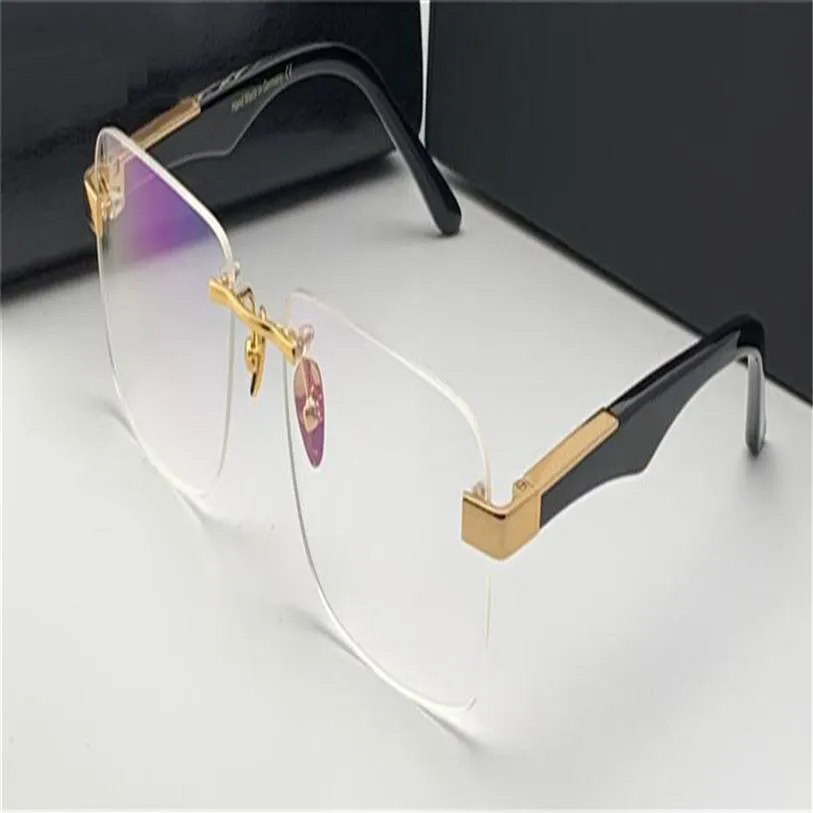 Cédyz-vous sur ordonnance de la mode The Artis I Frame sans montée Big Legs Optical Lunes Transparent Lens Simple Business Style pour Men326m