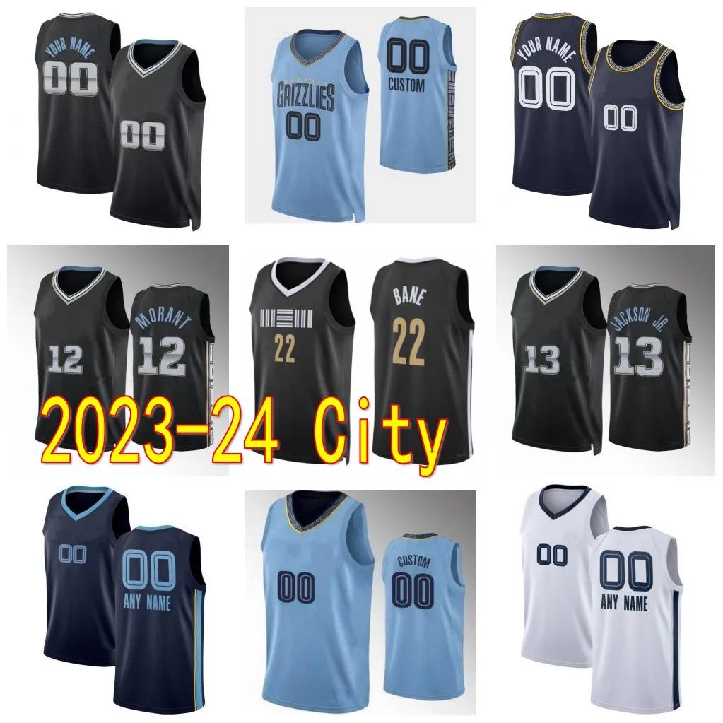 2023/24 City Basketball Jersey Ja 12 Morant Derrick 23 Rose Steven 4 Adams Luke 10 Kennard Marcus 36 Smart Jaren 13 Jackson Jr. Jake 3 LaRavia Vince 5 Williams Edition