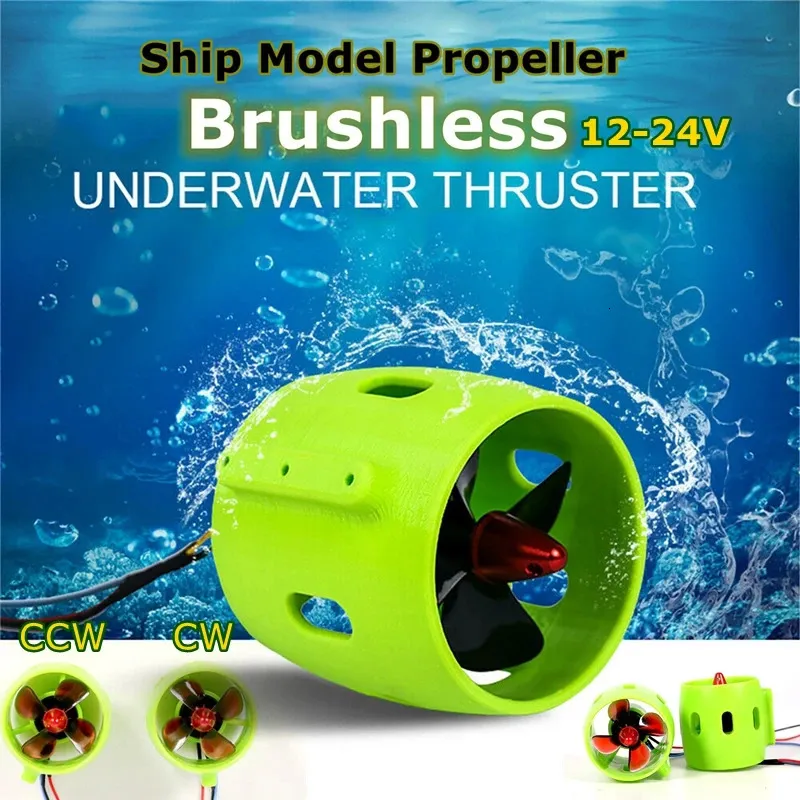 Kayak Accessories 12V-24V 200W Brushless Motor DIY Ship Underwater Thruster 4Blade Propeller Propulsion Feed Fishing Boat For ROV RC Bait Tug Boat 231031