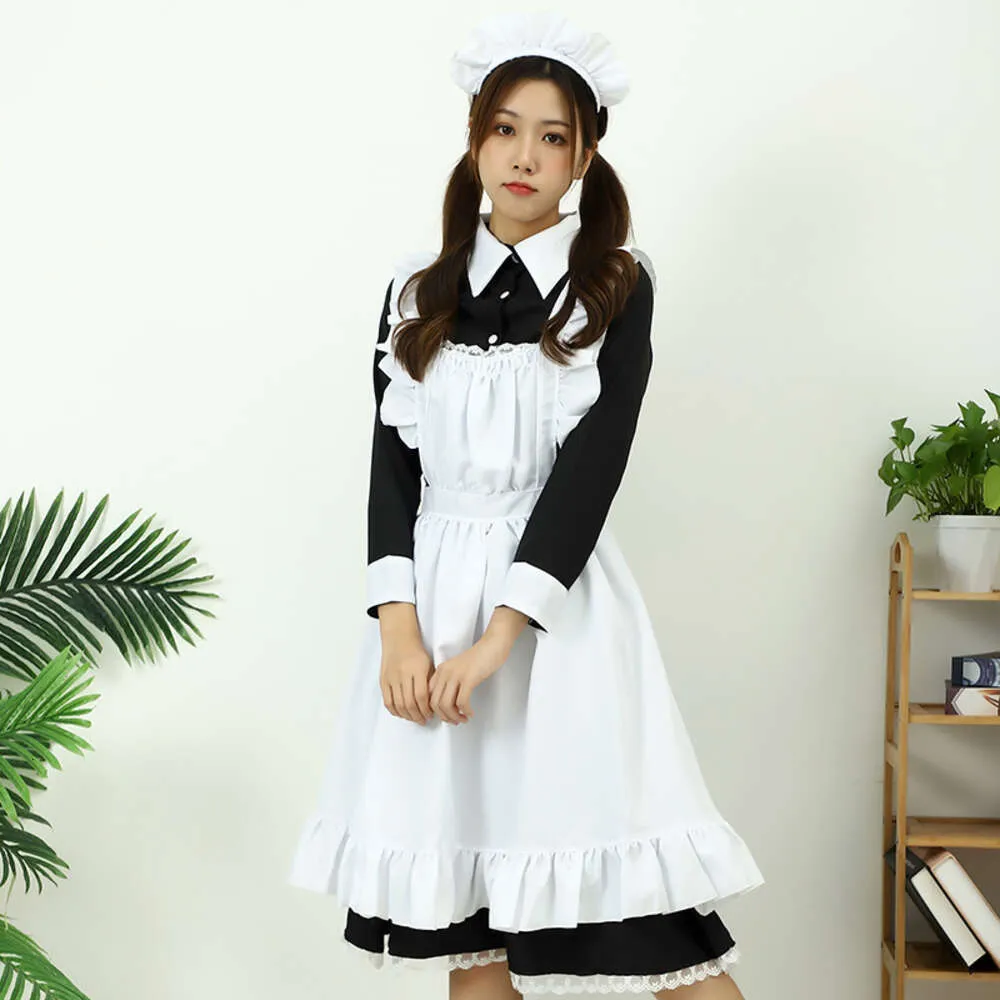 4PCS Cute Lolita Maid Dress Mundurss Cosplay Kostium japońskie anime Halloween przyjęcie urodzinowe