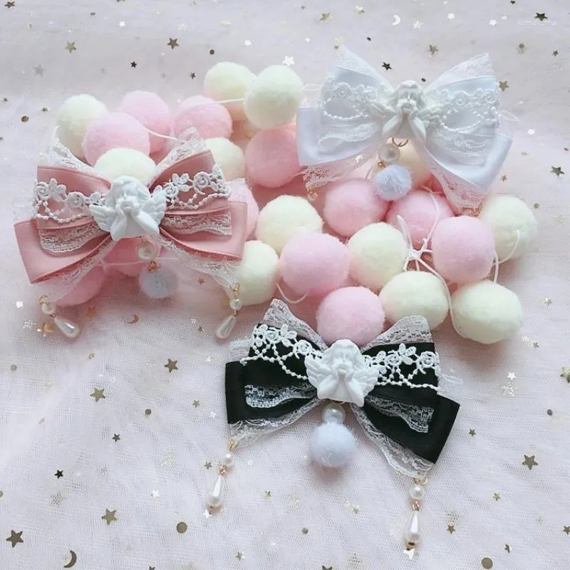 Feestartikelen Mooie Lolita Strik Haarspeld Haarbollen Rand Clip Accessoires