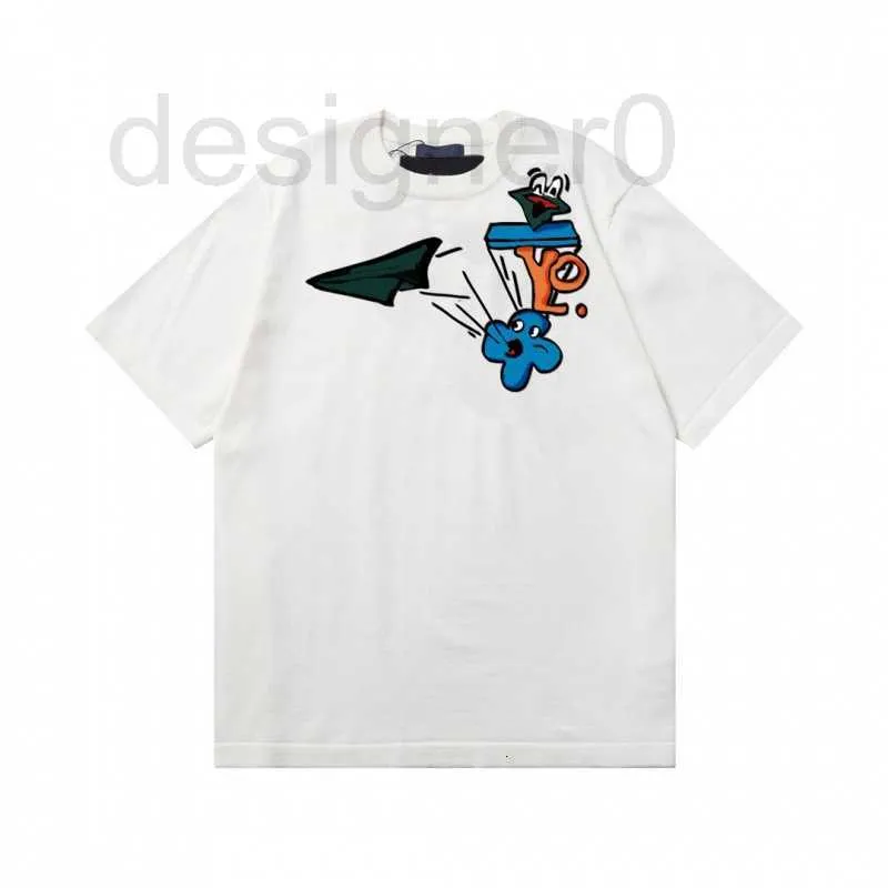 T-shirt das mulheres Designer High Edition Infância Paper Aircraft Bordado T-shirt 23ss Primavera / Verão Novo Jacquard Malha Manga Curta Casal Estilo QHQH
