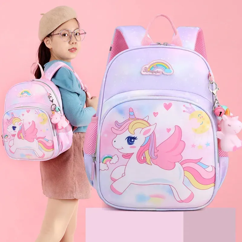 Zaini Zaino per bambini Cartoon Borsa da scuola per bambini di grande capacità Kawaii per ragazze Borse a tracolla per studenti da viaggio impermeabili 231031