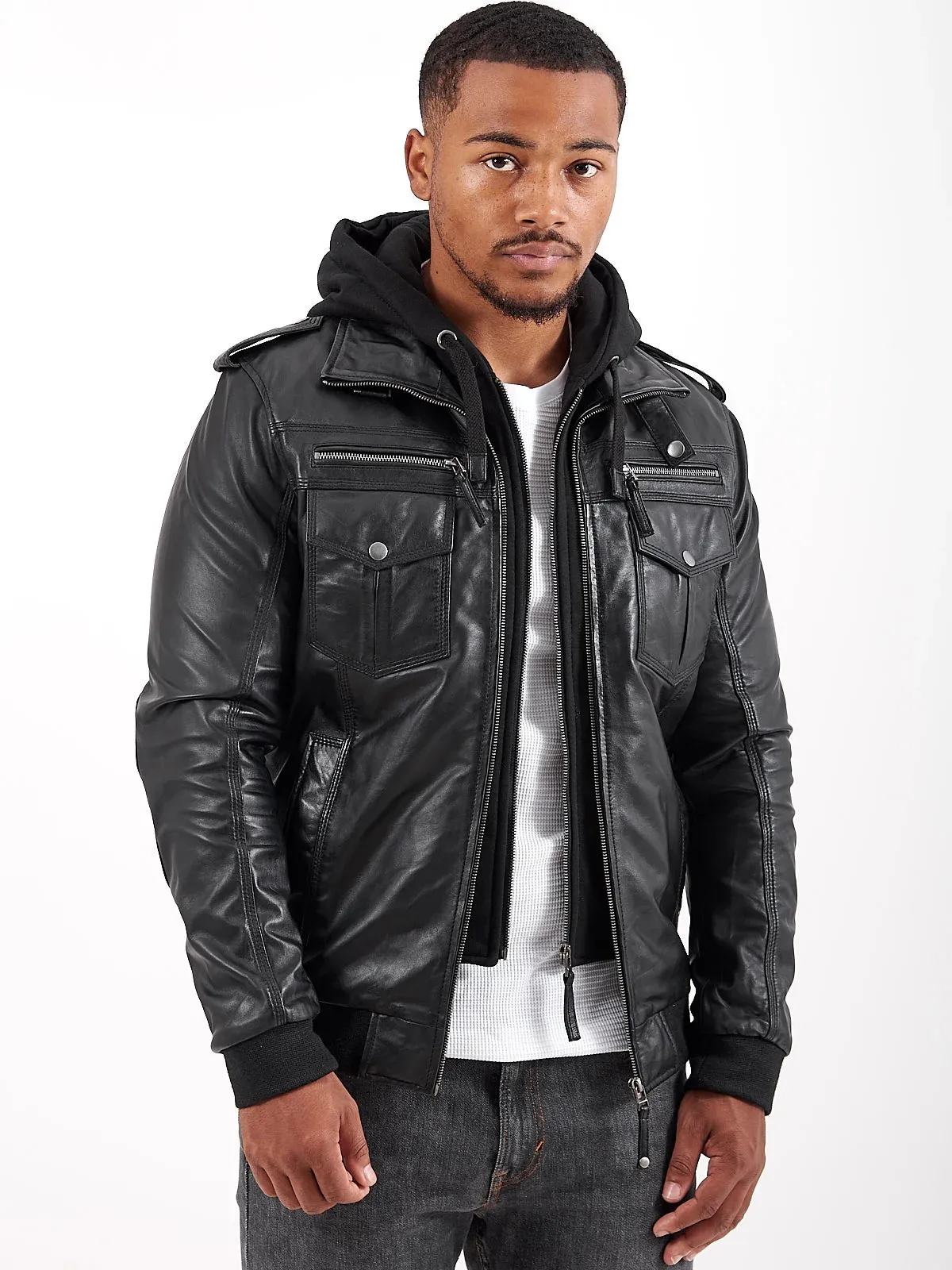 Genuine leather cheap brand jackets